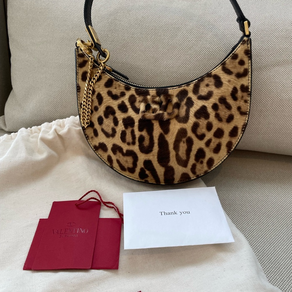 Valentino VLOGO genuine calf hair Leopard Print -looking to trade Open to offers